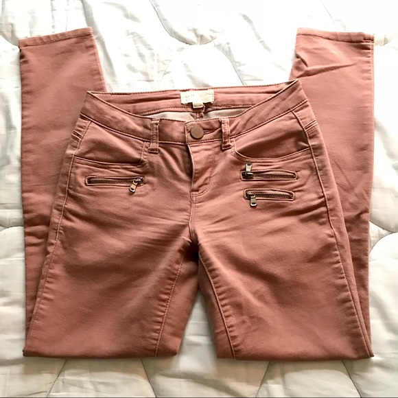 ❌SOLD! ✨Jolt Blush Pink Zipper Pants - Picture 1 of 3